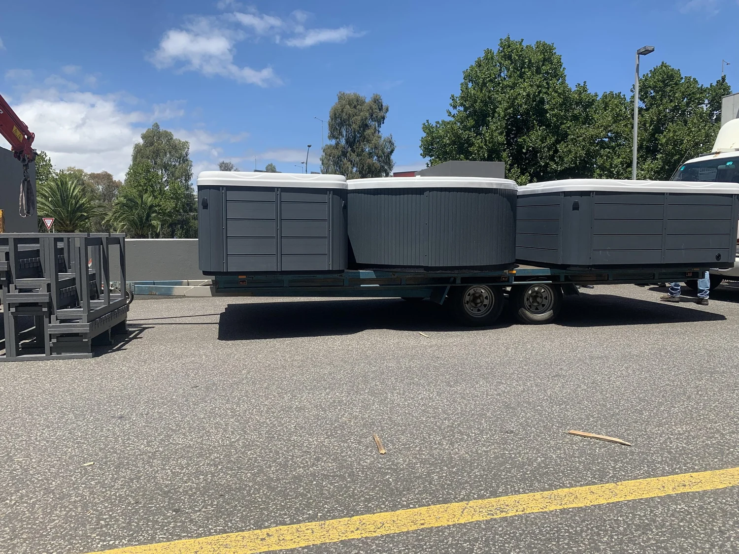 Swim spa delivery